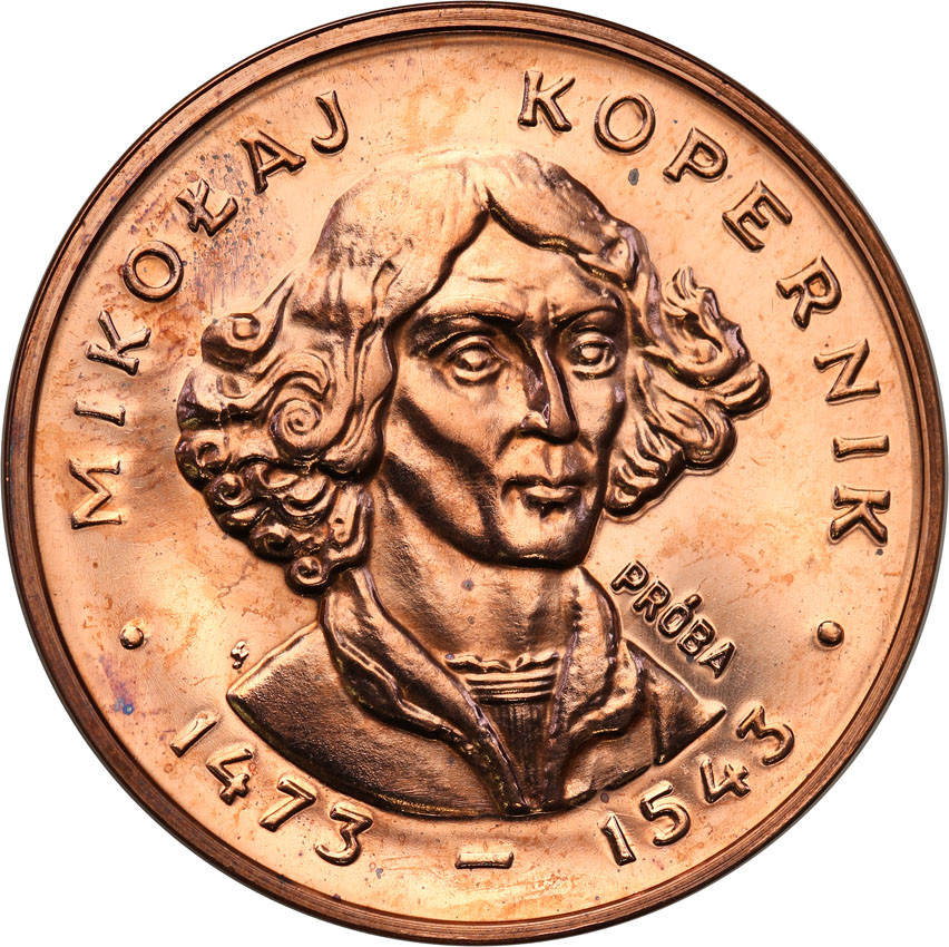 PRL. PRÓBA miedź 100 złotych 1973 Kopernik, stempel zwykły  RZADKOŚĆ
